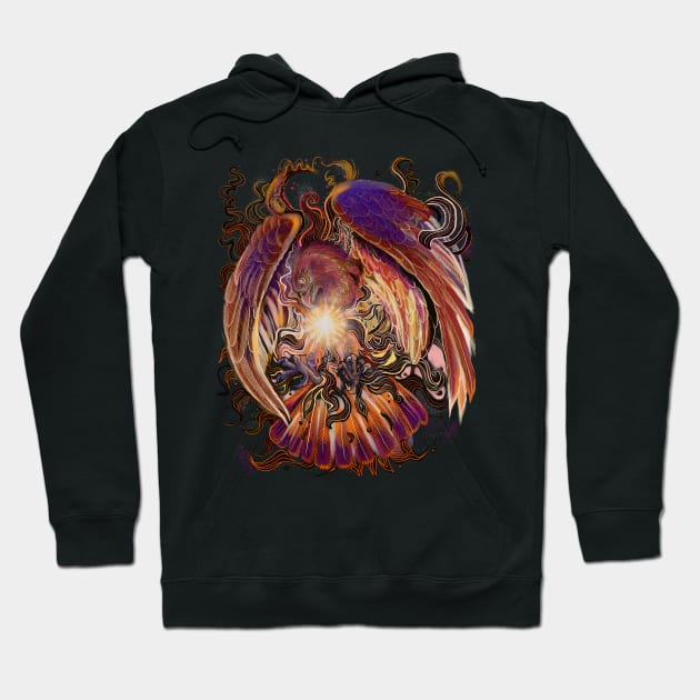 Solar Burst Hawk/Pheonix Hoodie by Shadowind